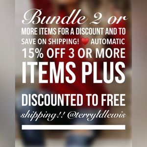 Bundle and Save!! Discounted to free shipping!! @terryldlewis